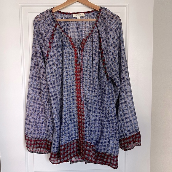 Flowy Boho Umgee Lightweight Tunic with Bishop Sleeves - Picture 1 of 7